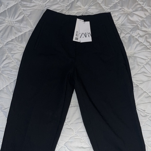 Zara black stretchy slacks size Medium - Picture 2 of 6